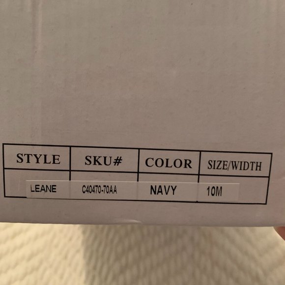 HEAVENLY COMFORT NAVY WEDGE SANDALS  SIZE 10M - Picture 3 of 3